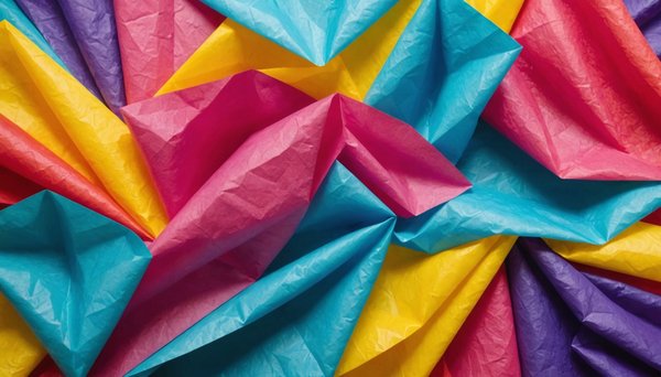 Kreative anwendungen für farbenfrohes seidenpapier entdecken